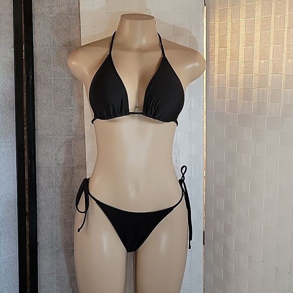 TWO PIECES HALTER BANDAGE WOMEN"S SWIMSUIT - Picture 2 of 15